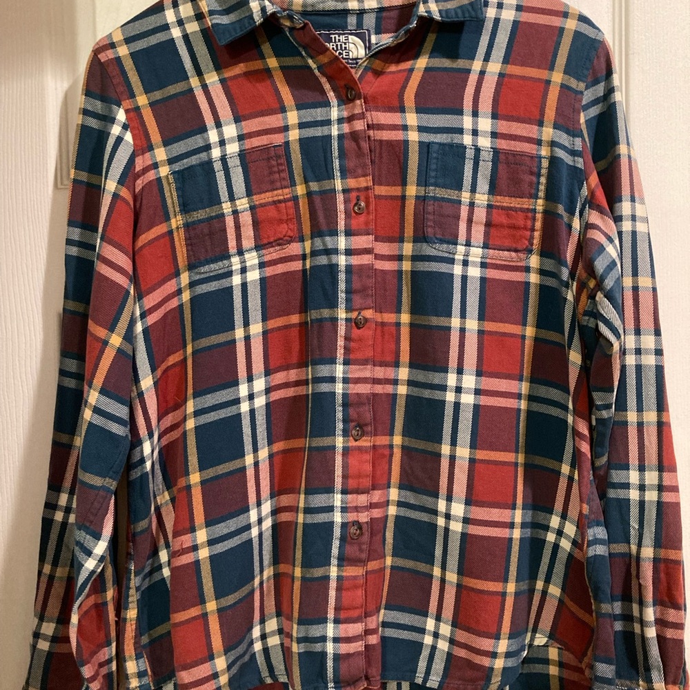 The North Face Red and Blue Plaid Shirt